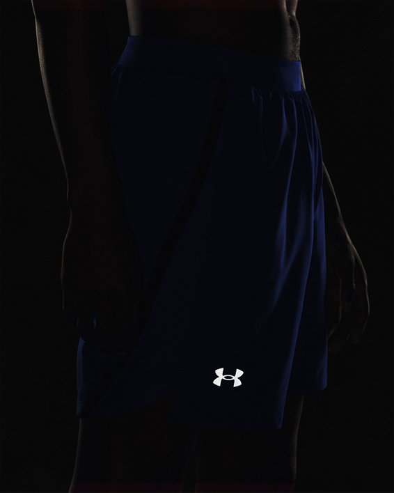Men's UA Launch Run 7" Shorts, Blue, pdpMainDesktop image number 3